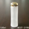 100ml frost cosmetic glass bottle with gold cap