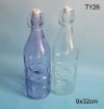 1000ml colored glass fruit juice bottle with lid