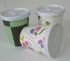 10oz disposable paper cup with lids