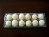12 holes disposable egg tray with hinged lid