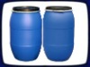 125L open top plastic barrel with black lid