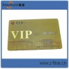 13.56MHz Gold-printing pvc smart VIP card