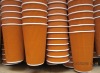 16oz orange color ripple paper cups(in stock) small order is ok