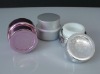 20G silver aluminum cream jar cover with glass body