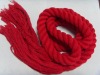 3 strands' red cotton twisted rope