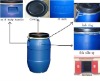30L blue open top plastic drum