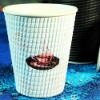 4~20oz disposable embossed cup with lid