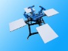 4 Colours Four Stations Manual Screen Printing Machine