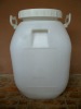 50L open top white plastic bucket with handles