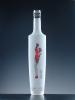 750ml vodka bottle with frosted and labeled