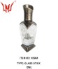 Arabic Metal Perfume Oil Bottle with Glass Sticker