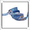 Cheap! 7/8" Mermaid Design Blue Grosgrain Ribbon