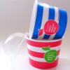 Custom Printed Ice Cream Paper Cups with Clear Dome Lid