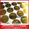 Customized 2D oval Gold Hologram Sticker/ Round Holographic sticker/ Gold hologram label