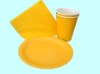 Disposable Solid Color Paper Tableware