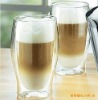 Double wall glass cup