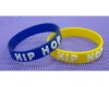 Filling-color Silicone Wrist Bracelet,embossed printing, High quality, Custom logo