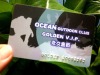 Golden vip card with silver embossing