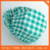 Green grid muffin paper cake cup