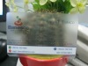 High Quality PVC Clear name Card