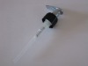 Lotion pump, silver and black, lock up style 24/410 neck