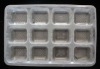 PP transparent plastic disposable food tray with 12 compartments