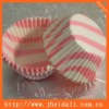 Pink stripe cupcake paper cases cups