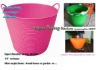 Plastic garden tub,flexible mop bucket,colorful PE basin