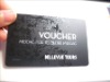 Plastic printed Discount voucher card
