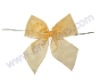 Pre-made gold organza bow with twist tie
