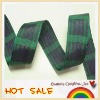 Printed plaid ribbon for Green colors