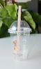 Printed plastic cup with dome lid,and straw