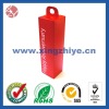 Red plastic packaging boxes