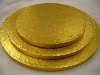Round golden cake boards