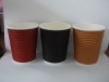 Solid-colore Two-layer  Ripple Paper Cup