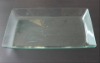 Transparent square plastic tray