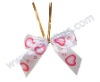 Valentine wrap decorative butterfly bow,twist tie bow with custom printed logo