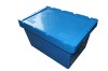 YHX-047 plastic stackable lid turnover crate