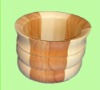 antique wooden craft pot