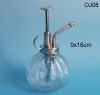 ball shaped glass oil pot with pump sprayer OJ08
