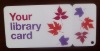 beautiful plastic maple library card