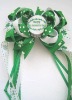 christmas ribbon bow with hair flower