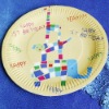 colorful disposable paper plate