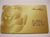 Custom plastic VIP golden card with logo printing