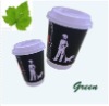 disposable PE double wall paper cup with lids