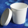 disposable plain white soup cup with lids