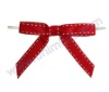 double face nylon stitching grosgrain ribbon pre tied bow with twist tie