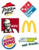 fast food adhesive sticker
