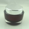 Oval shape Acrylic cream jars with ABS cap