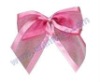 pink pre tie organza bows with satin edge